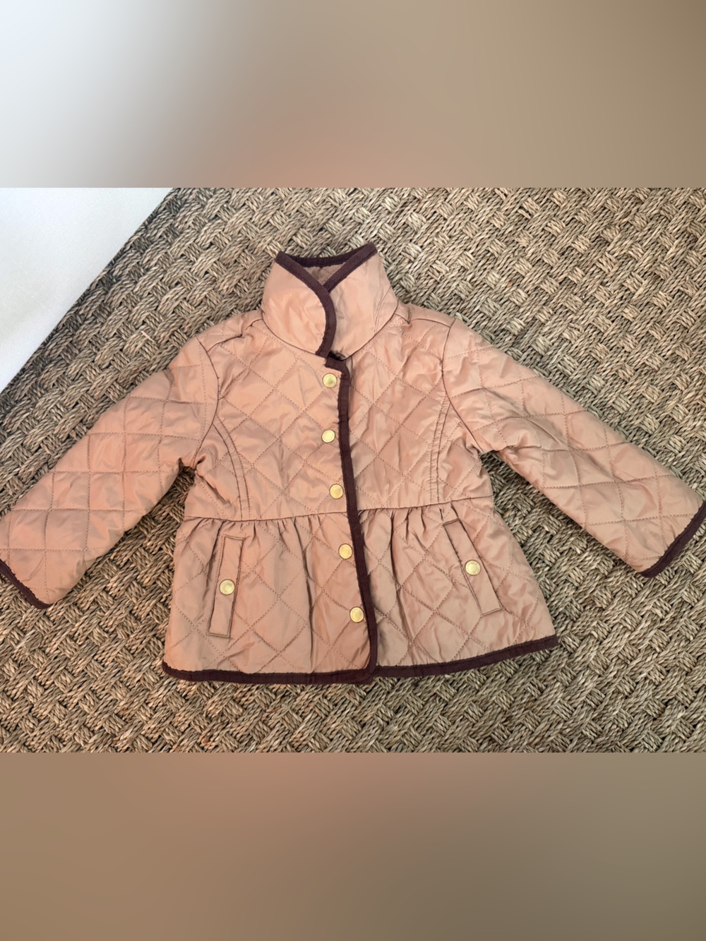 Janie and Jack Neutral Quilted Coat